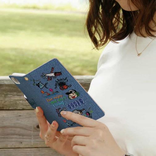 【手帳型】【釣りざんまい】魚釣りに出かけよう!_カラフルデニム風