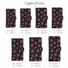 【手帳型】【釣りざんまい】エギに釣られるアオリイカ_カラフルダークネイビー