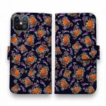 【手帳型】【釣りざんまい】エギに釣られるアオリイカ_カラフルダークネイビー