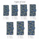 【手帳型】【釣りざんまい】ドット絵のブラックバスがいっぱい_カラフルデニム風