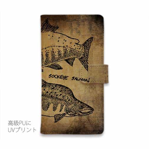 【手帳型】ビンテージサーモン