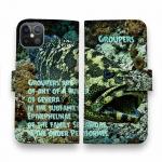 【手帳型】グルーバー・フィッシュ(ハタ類)　アメコミ風