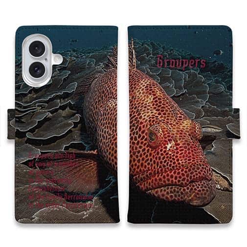 【手帳型】グルーバー・フィッシュ(アカハタ類) アメコミ風