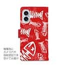 【手帳型】ボーン・フィッシュ　レッド