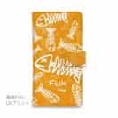 【手帳型】ボーン・フィッシュ　オレンジ