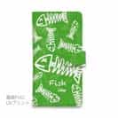 【手帳型】ボーン・フィッシュ　グリーン