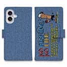 【手帳型】【釣りざんまい】魚がひいてる、どうしよう!_カラフルデニム風