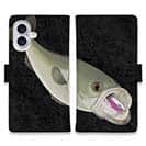 【手帳型】【佐藤ケロ子】シーバスの食欲　ブラック