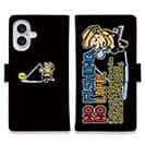 【手帳型】【釣りざんまい】ついついウトウトしちゃった釣り人_カラフルブラック