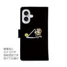 【手帳型】【釣りざんまい】ついついウトウトしちゃった釣り人_カラフルブラック