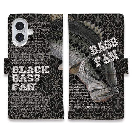 【手帳型】ブラックバス