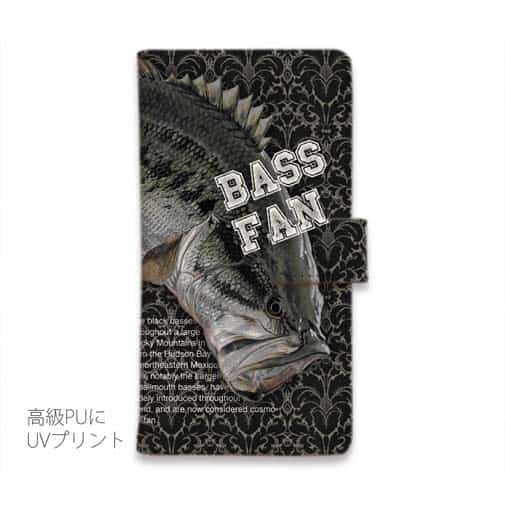 【手帳型】ブラックバス