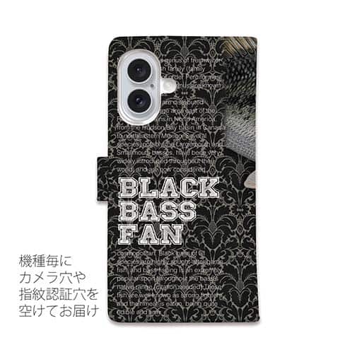 【手帳型】ブラックバス
