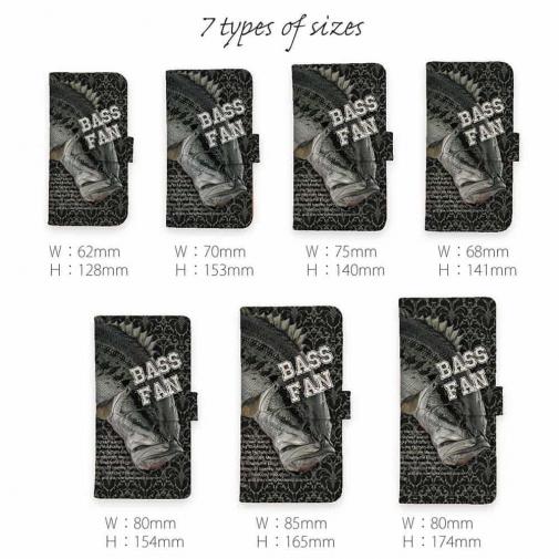 【手帳型】ブラックバス