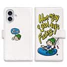 【手帳型】【釣りざんまい】ゴムボートアングラー_カラフルホワイト