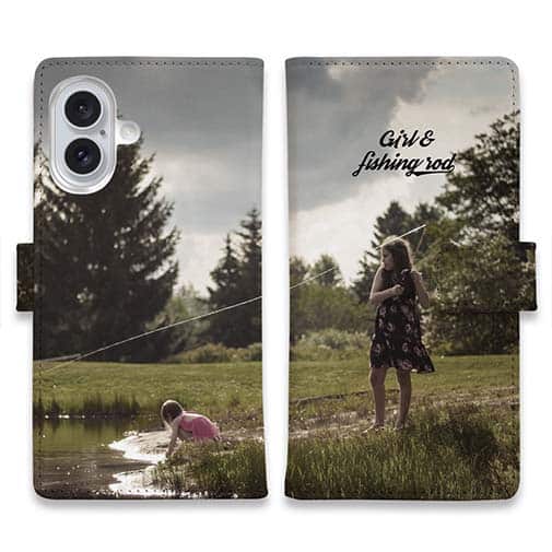 【手帳型】少女と釣り竿