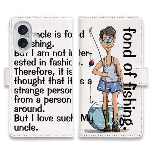 【手帳型】おじさんは釣りが大好き