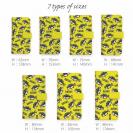 【手帳型】【釣りざんまい】ドット絵のブラックバスがいっぱい_カラフルイエロー