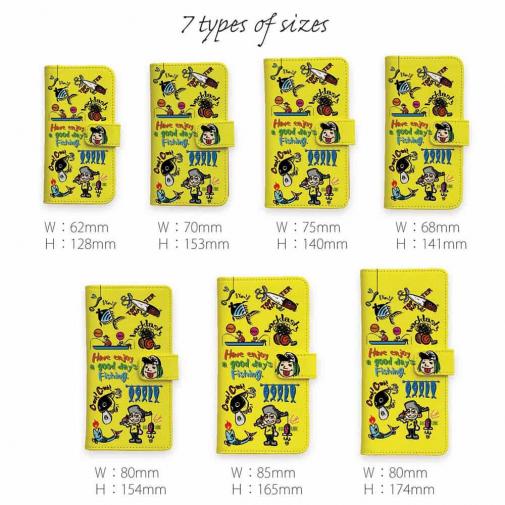 【手帳型】【釣りざんまい】魚釣りに出かけよう!_カラフルイエロー