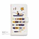 【手帳型】【釣りざんまい】愛犬と釣りを楽しむアングラー_カラフルホワイト