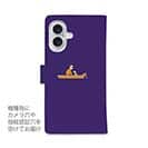 【手帳型】【釣りざんまい】愛犬と釣りを楽しむアングラー_カラフルパープル