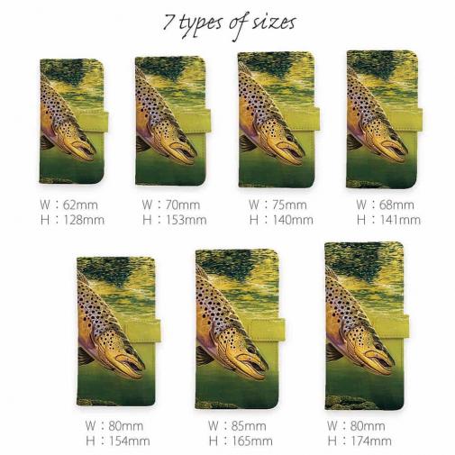 【八百板浩司】【手帳型】Brook Trout & Mayfly メイフライにかかったブルックトラウ