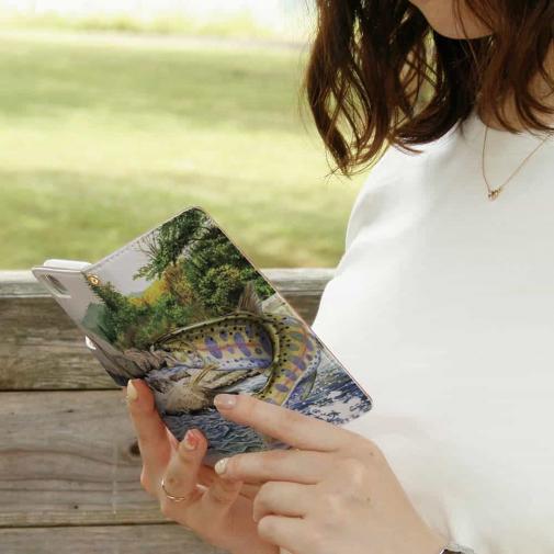 【八百板浩司】【手帳型】Yamame & Mayfly メイフライにかかったヤマメ