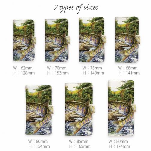 【八百板浩司】【手帳型】Yamame & Mayfly メイフライにかかったヤマメ