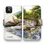 【八百板浩司】【手帳型】Yamame & Mayfly メイフライにかかったヤマメ