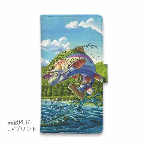 【八百板浩司】【手帳型】Leaping Rainbow レインボートラウト