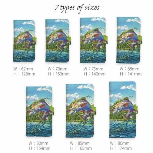 【八百板浩司】【手帳型】Leaping Rainbow レインボートラウト