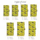 【手帳型】【釣りざんまい】ドット絵のブラックバス_英字新聞風イエロー