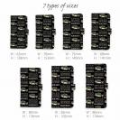 【手帳型】【釣りざんまい】ドット絵のブラックバス_英字新聞風ブラック