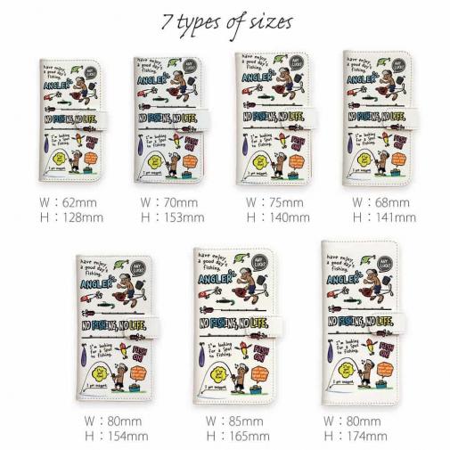 【手帳型】【釣りざんまい】釣りに行きませんか?_カラフルホワイト