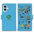 【手帳型】【釣りざんまい】釣りに行きませんか?_カラフルスカイブルー