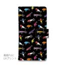 【手帳型】【釣りざんまい】ルアーコレクション_カラフルブラック
