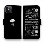 【手帳型】【釣りざんまい】釣りに行きませんか?_ブラック