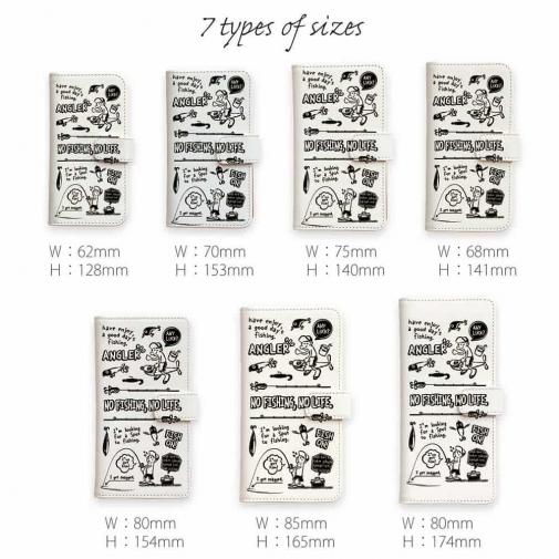 【手帳型】【釣りざんまい】釣りに行きませんか?_ホワイト