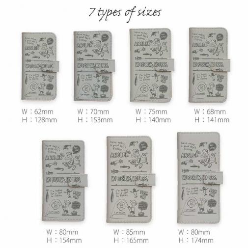 【手帳型】【釣りざんまい】釣りに行きませんか?_グレー