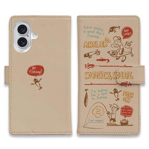 【手帳型】【釣りざんまい】釣りに行きませんか?_レトロ