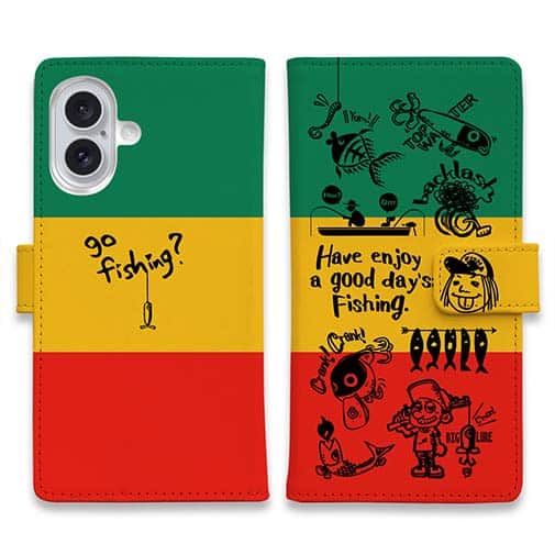 【手帳型】【釣りざんまい】魚釣りに出かけよう!_ラスタカラー