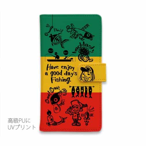 【手帳型】【釣りざんまい】魚釣りに出かけよう!_ラスタカラー