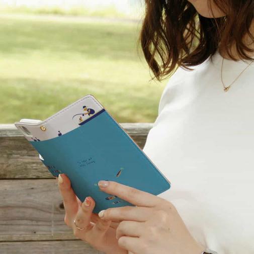 【手帳型】【釣りざんまい】のんびりと釣りを楽しむ