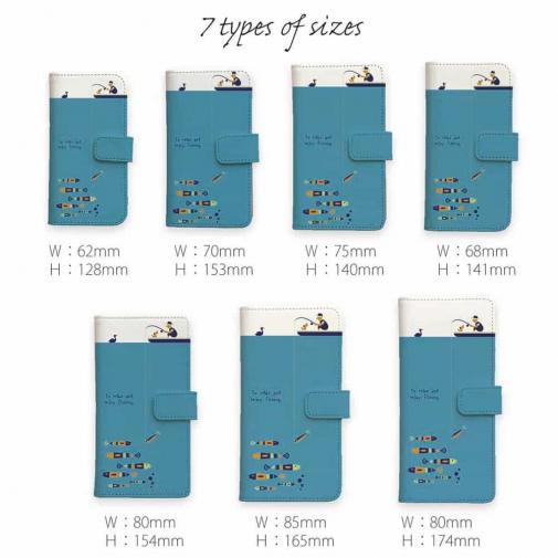 【手帳型】【釣りざんまい】のんびりと釣りを楽しむ