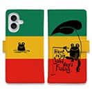 【手帳型】【釣りざんまい】カエルが釣りをするでケロ_カラフルラスタカラー