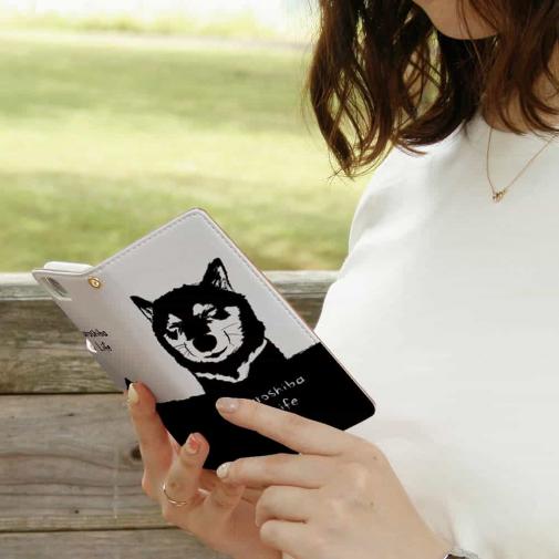 【手帳型】黒柴のいない人生なんて。(wakat)