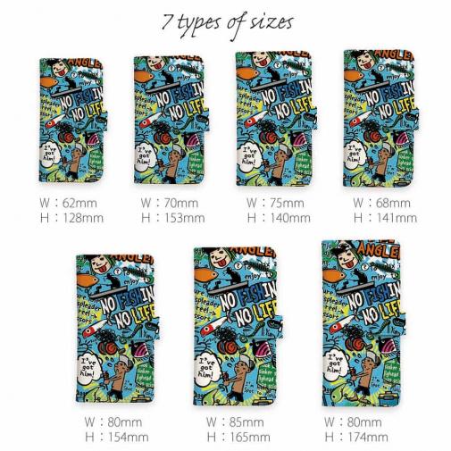 【手帳型】【釣りざんまい】爆釣アーティスティック_スカイブルー