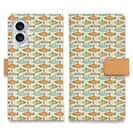 【手帳型】サーモンのシームレイスデザイン