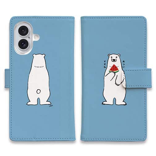 【手帳型】シロクマとスイカ(wakat)