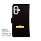 【手帳型】【reins】ブラック&ロゴ